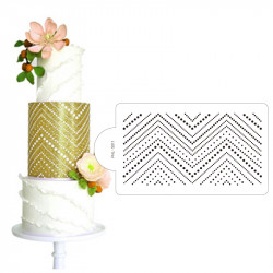 Stencil šablona na dort - Dot Line 40x21cm - Cakesicq