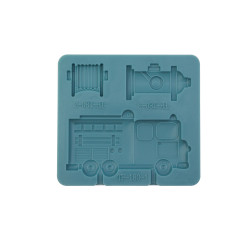 Silikonová formička hasičké auto a hydrant 10x9,5cm - Cakesicq