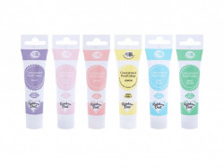 Sada gelových barev Rainbow Dust, pastel 6ks x 25g - Rainbow Dust