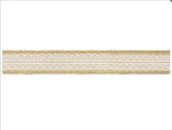 Jutová stuha s krajkou 4x500cm - PartyDeco