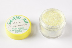 Třpyt dekorační disco pastel yellow - Edable Art