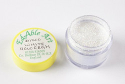 Třpyt dekorační disco White hologram - Edable Art