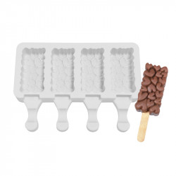 Silikonová forma na nanuky srdíčka 7x3,5 cm - Cakesicq