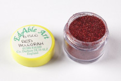 Třpyt dekorační disco Red hologram - Edable Art