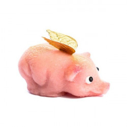 Marcipánová figurka zlaté prasátko 2,5x5 cm, 25g - Frischmann vyškov