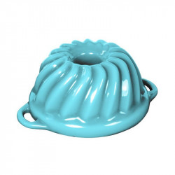 Litinová smaltovaná pečicí forma Sofie bábovka GOURMETINA - Košilově modrá - Český Smalt