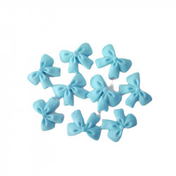Cukrové zdobení na dort mašličnky modré 9ks