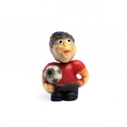 Marcipánová figurka fotbalista, červený dres 8x5  cm 70g - Frischmann vyškov