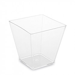 Fingerfood kelímek na panna cottu PS hranatý čirý 72x72x72mm 230ml - 20ks - Wimex
