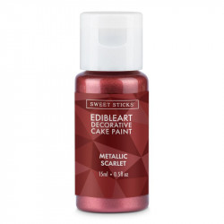 Metalická barva tekutá 15ml Scarlet - Sweet Sticks
