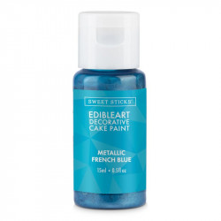 Metalická barva tekutá 15ml Frech blue - Sweet Sticks