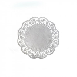 Dekorativní krajka kulatá bílá 18cm 100 ks - Wimex