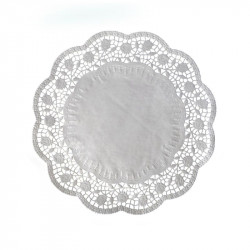 Dekorativní krajka kulatá bílá 32cm 100 ks - Wimex