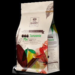 Cacao Barry Origin čokoláda TANZANIE hořká 75% 1kg - Callebaut