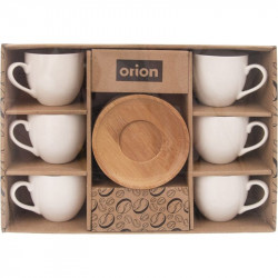Hrnek s podšálkem WHITELINE 0,14 l 6 ks 127288 Orion
