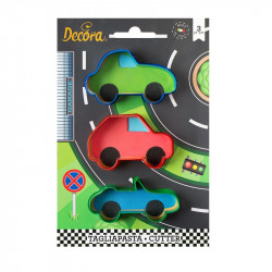 Plastový vykrajovátko auta, set 3ks - Decora