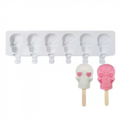 Silikonová forma na nanuky lebky - Cakesicq