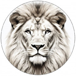 Jedlý papír lev černobílý 19,5cm