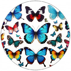 Jedlý papír barevní motýli 19,5cm
