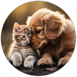 Jedlý papír štěně a kotě 19,5cm