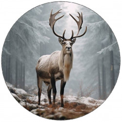 Jedlý papír jelen v zimním lese 19,5cm
