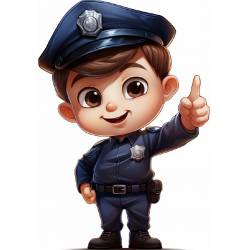 Jedlý papír policista 19,5cm