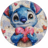 Jedlý papír Stitch se srdíčkem 19,5 cm