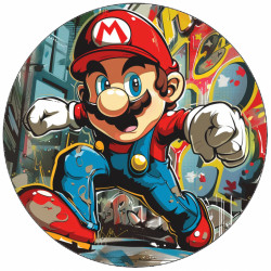 Jedlý papír Super Mario v ulicích 19,5 cm