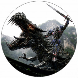 Jedlý papír Transformers bojovník s drakem 19,5 cm