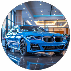 Jedlý papír BMW modré 19,5 cm