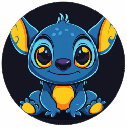 Jedlý papír Stitch ve tmě 19,5 cm