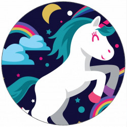 Jedlý papír jednorožec ve vesmíru 19,5 cm