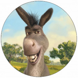 Jedlý papír Shrek oslík 19,5 cm