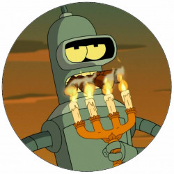 Jedlý papír Futurama Bender se svícnem 19,5 cm