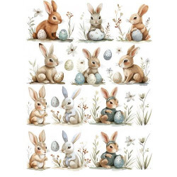 Jedlý papír k vystříhnutí Velikonoční zajíčci - PICTURE