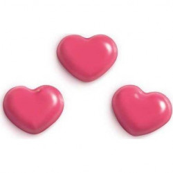 Čokoládová dekorace Srdíčko růžové (20 ks)