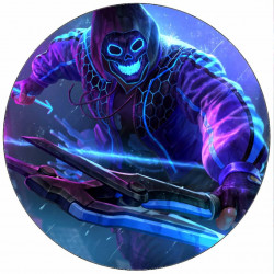 Jedlý papír Fortnite neonový kostlivec 19,5 cm