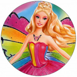 Jedlý papír Barbie víla 19,5 cm