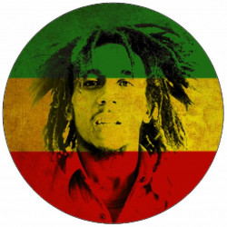 Jedlý papír Bob Marley vlajka 19,5 cm