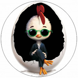 Jedlý papír Strašpytlík v brýlích 19,5 cm