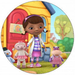 Jedlý papír Doktorka Plyšáková a zvířátka 19,5 cm