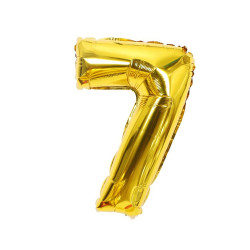 Fóliový balónek číslo sedm zlatý 102cm - Cakesicq