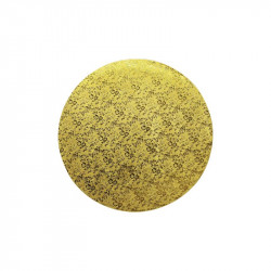 Pevná podložka zlatá 20cm kulatá síla 1,2cm - Cakesicq