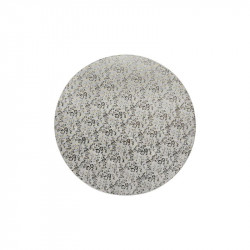 Pevná podložka stříbrná 20cm kulatá síla 1,2cm - Cakesicq