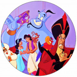 Jedlý papír Aladin postavičky 19,5 cm