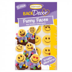 Cukrové zdobení smajlíci, 15ks - Gunthart
