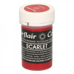 Gelová barva scarlet pastelová 25g - Sugarflair
