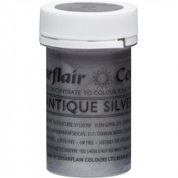 Gelová barva antique silver 25 g - Sugarflair
