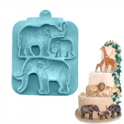 Silikonová formička - sloni 17x13,5cm - Cakesicq