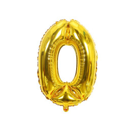 Fóliový balónek číslo nula zlatý 102cm - Cakesicq